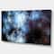 Designart - Blue White Starry Fractal Sky - Oversized Abstract Canvas Art Print